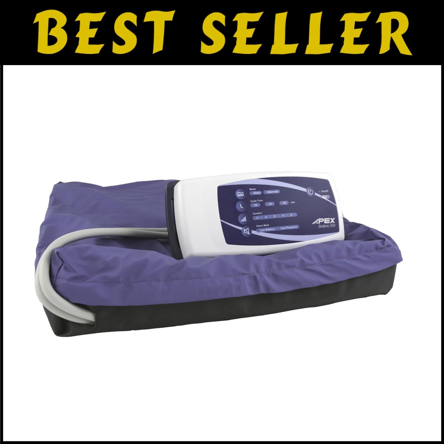 MobiCushion 17" x 17" Pneumatic Wheelchair Cushion - Pressure Relief & Comfort