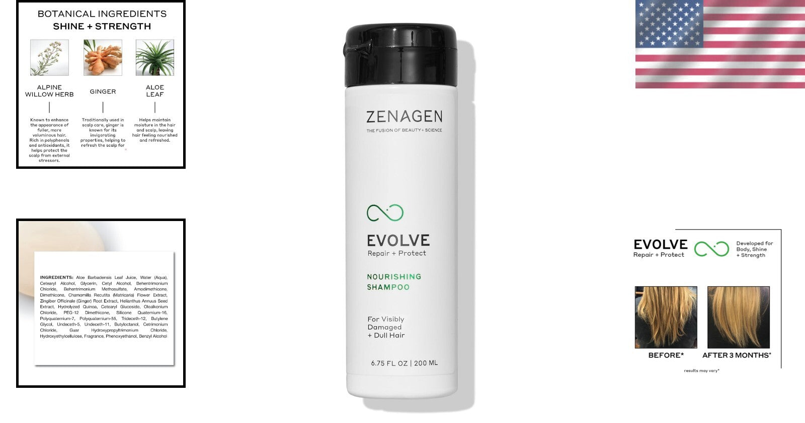 Evolve Hair Repair Shampoo - 8oz Aloe Vera Treatment for Resilient Hair