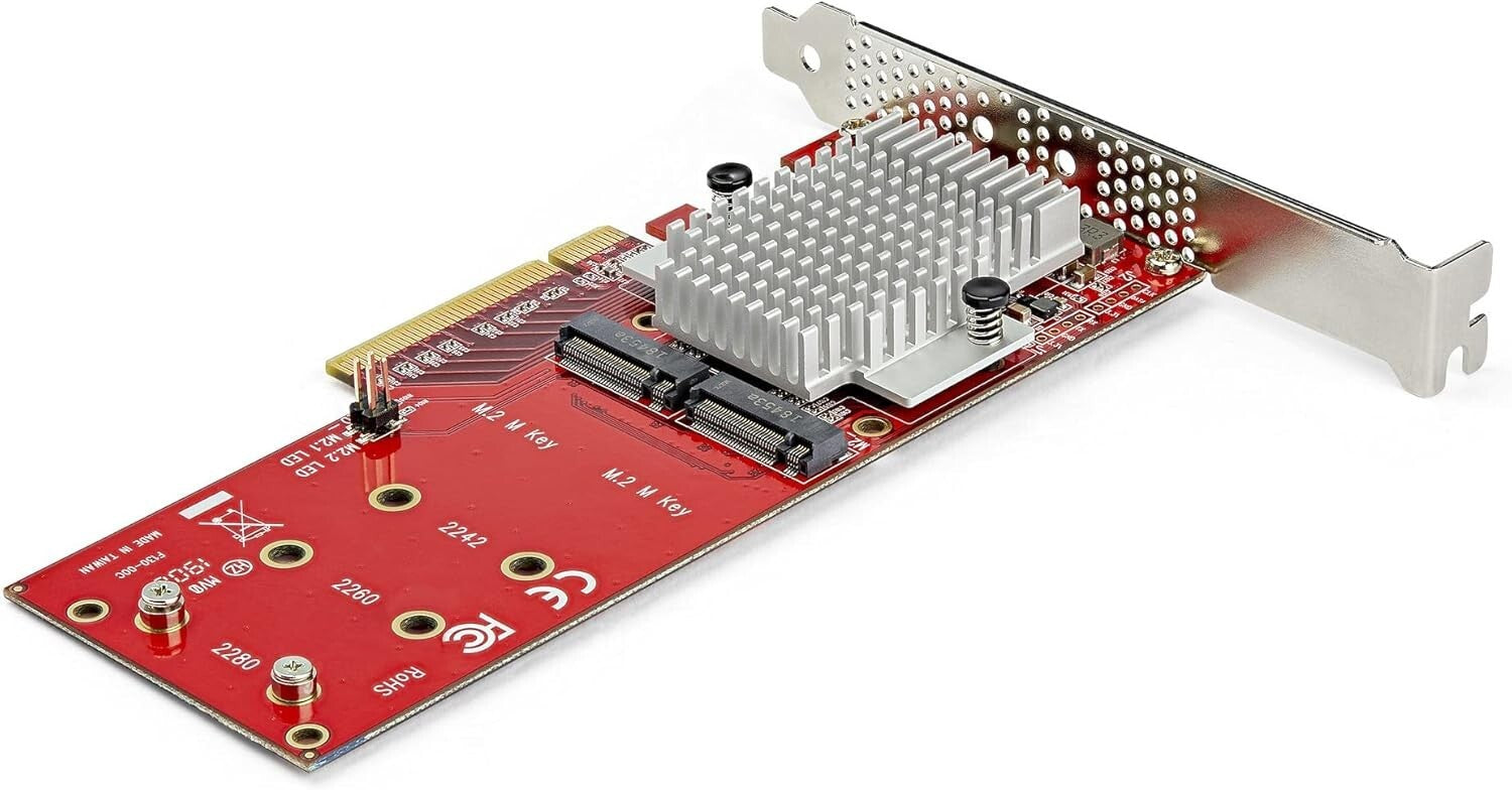 Dual M.2 PCIe SSD Adapter Card for Enhanced Storage - Mac & PC Compatible