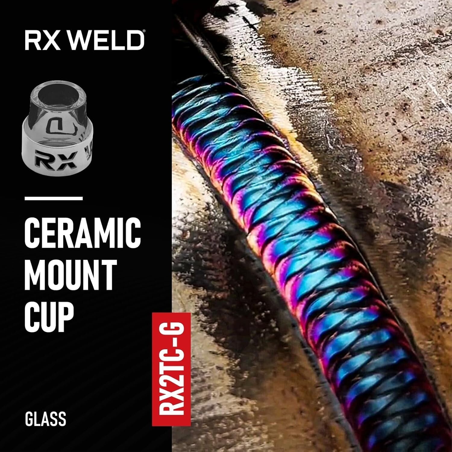 Glass #12 TIG Welding Cups - 12 Piece Kit with Diffusers & Titanium Protector