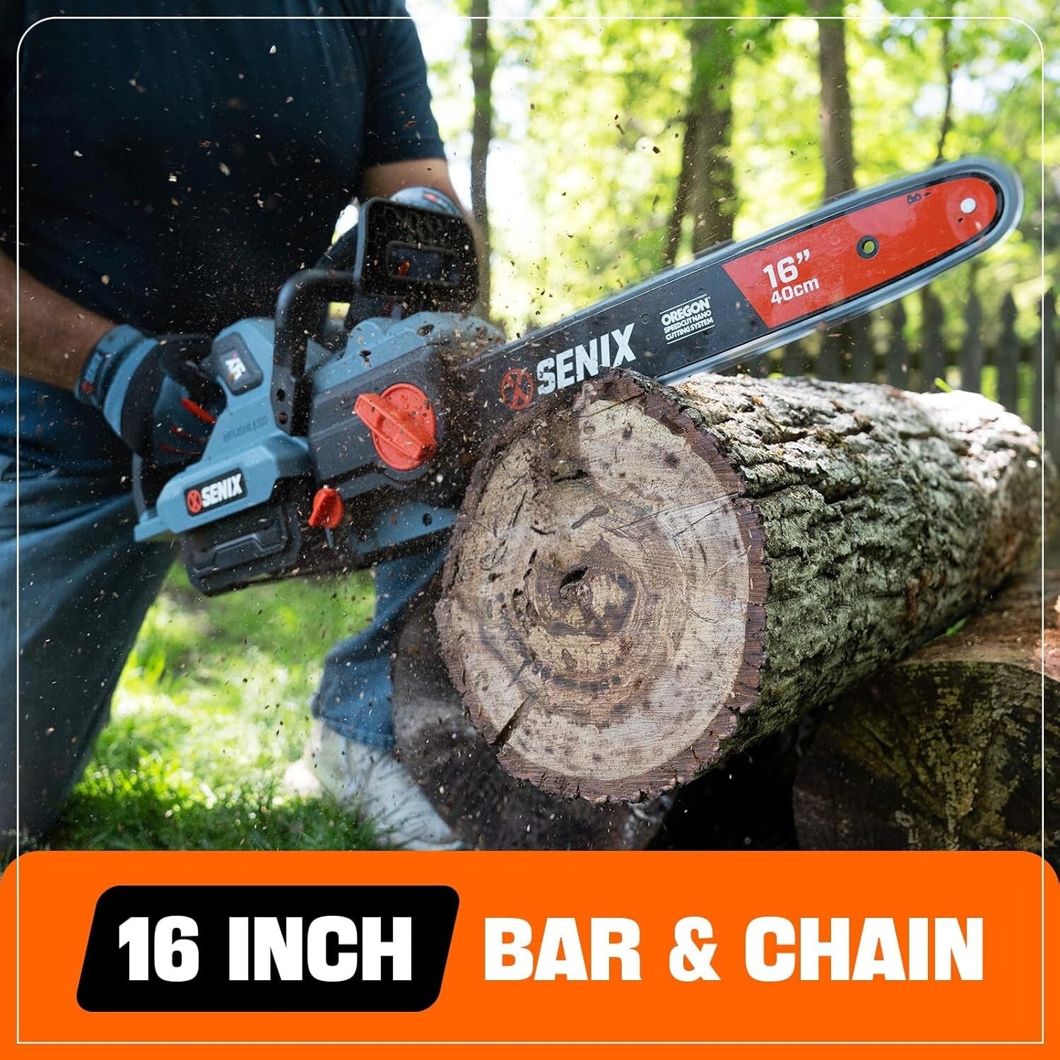 60V 16'' Cordless Electric Chainsaw with Battery & Charger - Ultimate Yard Tool