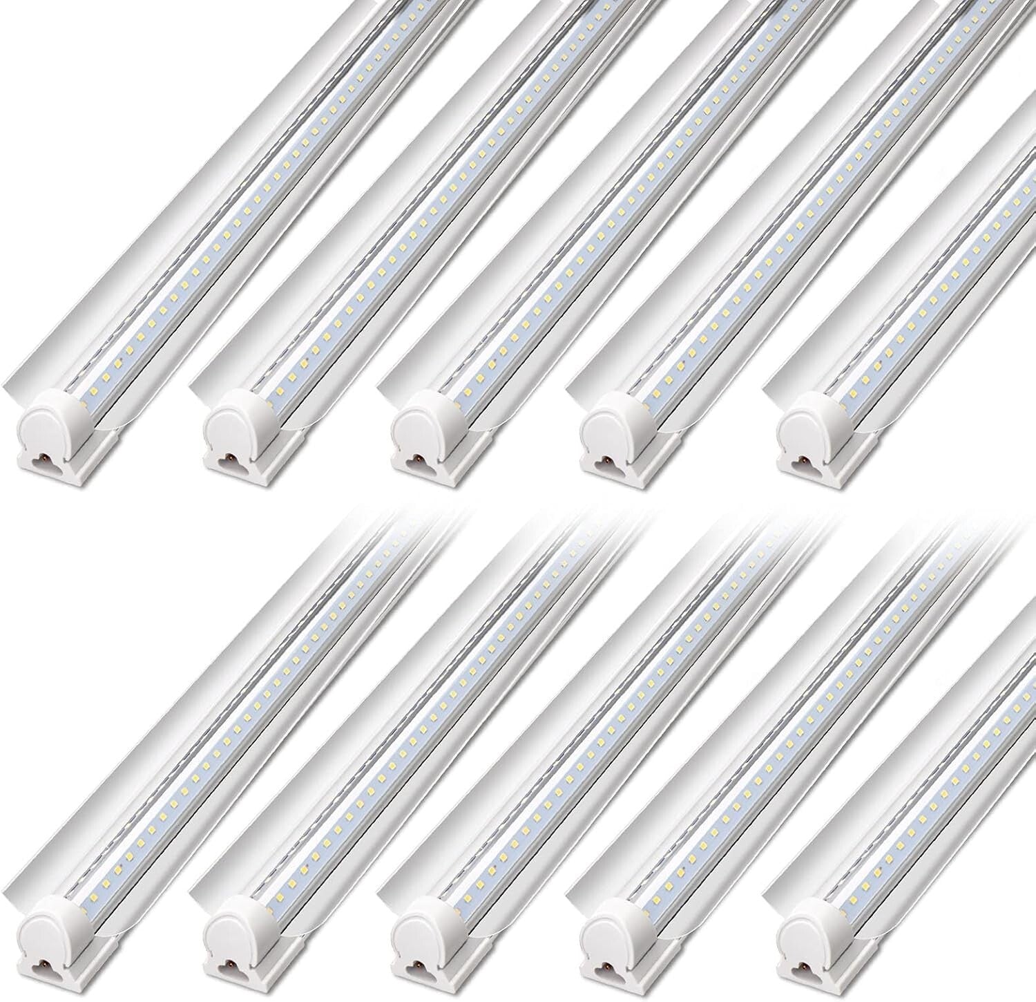 Ultra Bright Linked 4FT LED Ceiling Lights - 40W, Ideal for Workspaces, 10 Pack