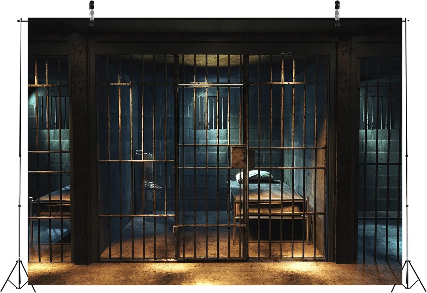 10x8ft Jail Cell Backdrop - Upgraded Polyester Photo Background for Events