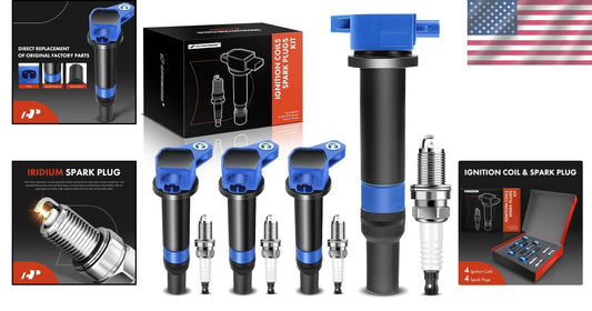 Enhanced Performance Ignition Coil Pack & Iridium Spark Plugs for Hyundai Accent