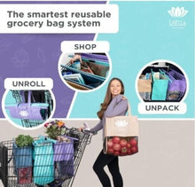 Load image into Gallery viewer, Foldable Colorful Shopping Bags Set - Insulated Cooler &amp; Egg Holders Included