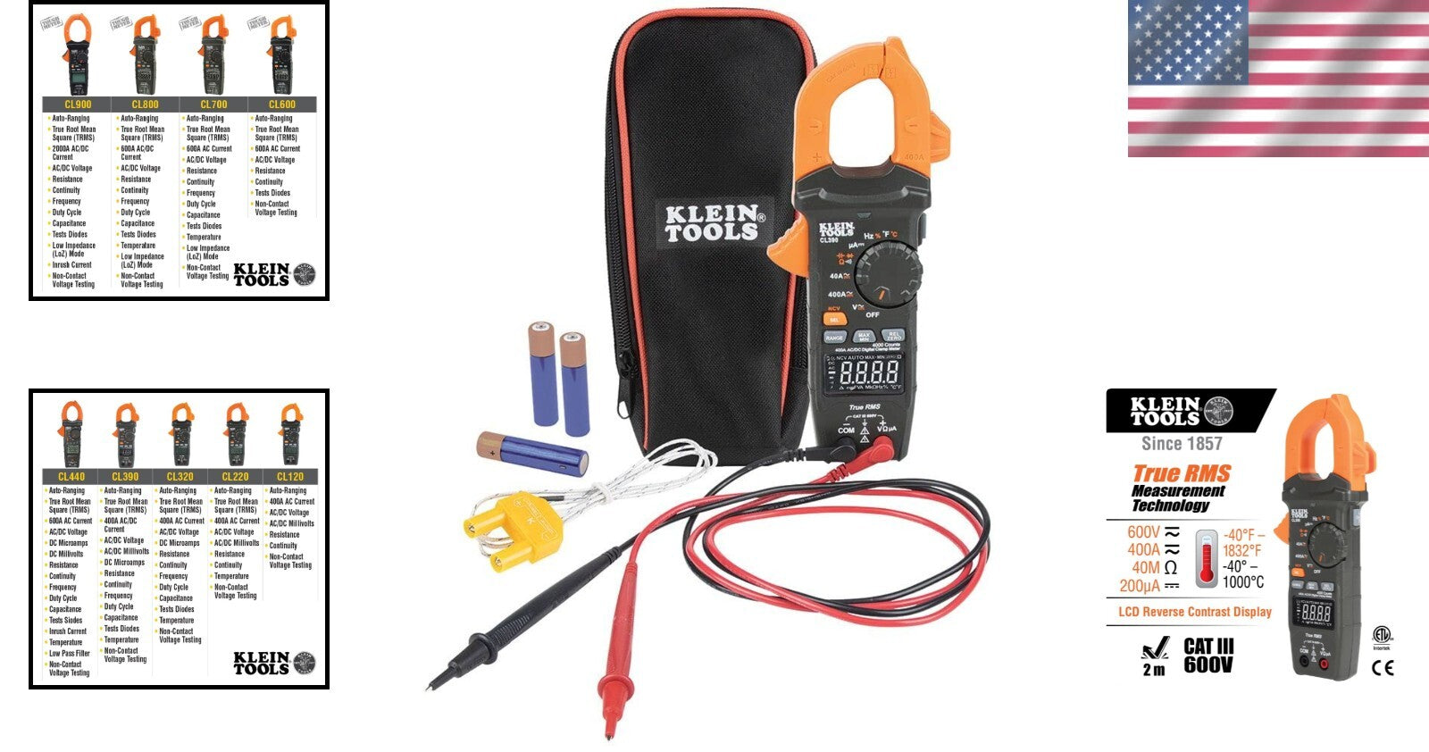 Versatile AC/DC Digital Clamp Meter with Auto-Ranging and True RMS Technology