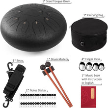 Load image into Gallery viewer, Ethereal 12-Inch Steel Tongue Drum with 11 Notes - Perfect for Meditation &amp; Yoga