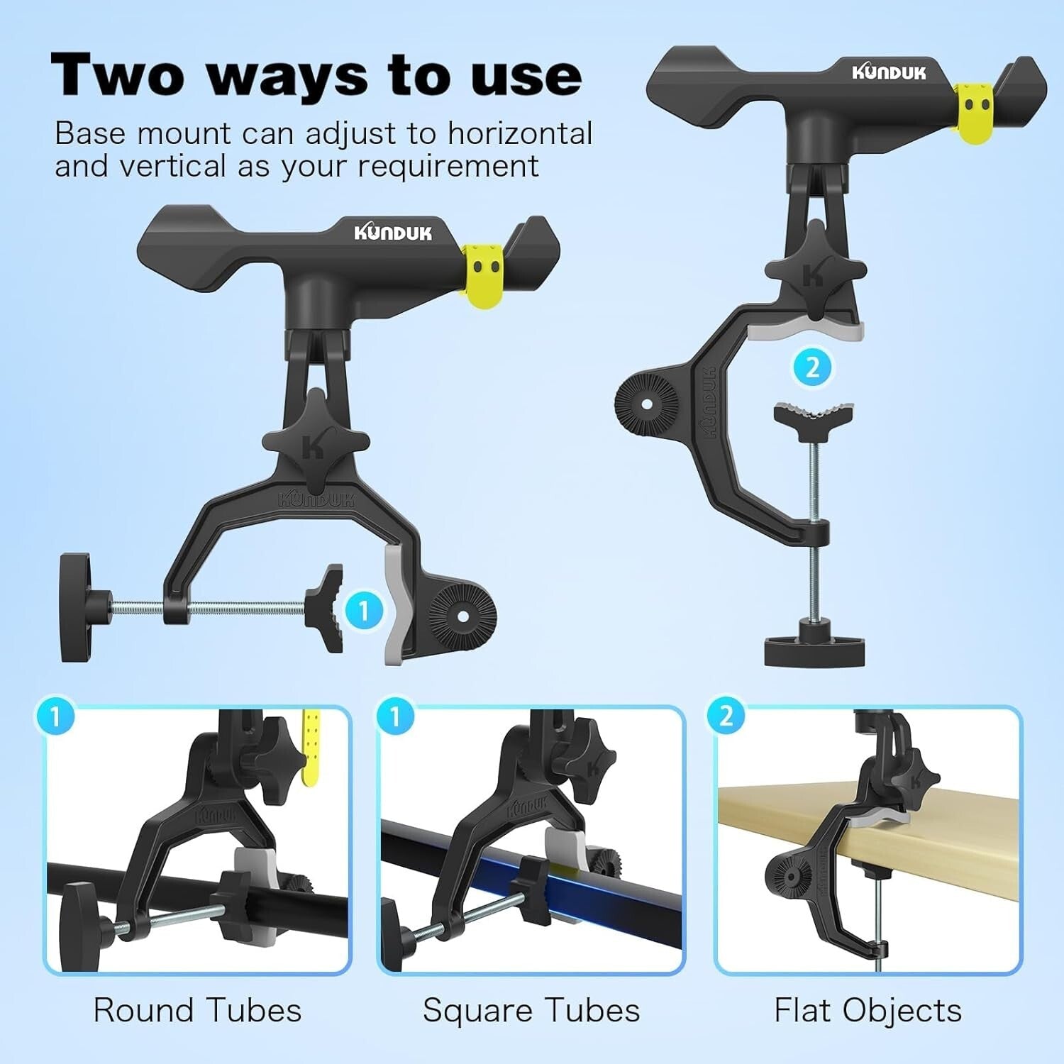 Upgraded Fishing Rod Holder with Effortless 360° Dual Rotation & Secure Grip