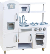 Load image into Gallery viewer, Sustainable Vintage Play Kitchen with Removable Sink &amp; Play Phone, White Finish