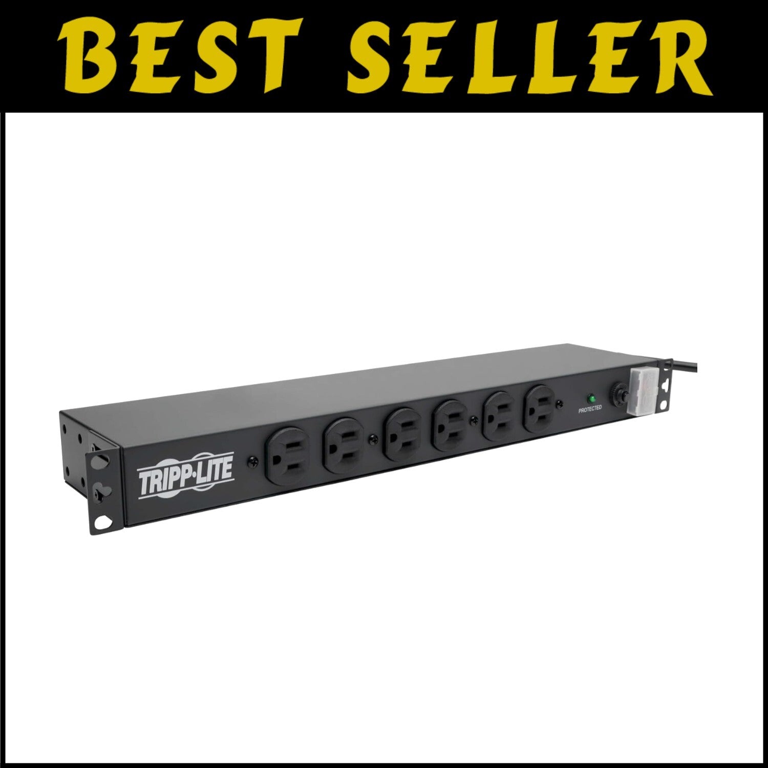 Premium 1U Rackmount Surge Protection Power Strip – 15A, 14 Outlets, 15ft Cord