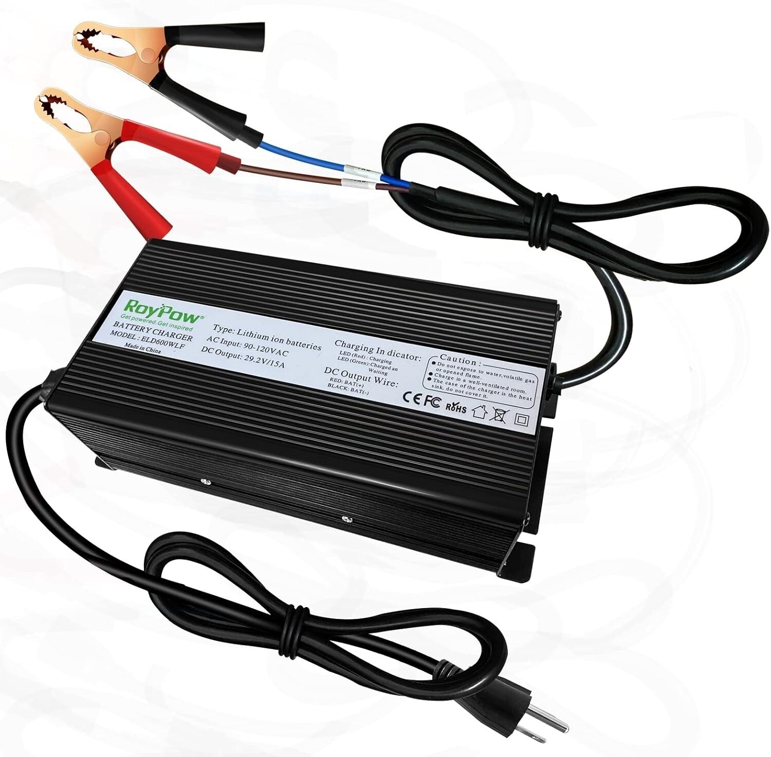 29.2V LiFePO4 Battery Charger 15A - Smart Safety Features for Reliable Charging