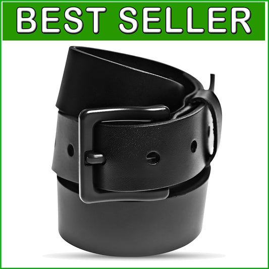 Fashionable 1 3/8” Metal-Free Leather Belt for Travel & Work – Black & Brown