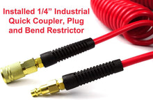 Load image into Gallery viewer, High-Flow 50ft Polyurethane Air Hose with Quick Coupler and Bend Restrictor
