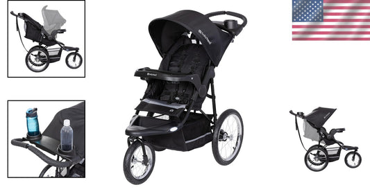 Expedition Jogger Dash Black: All-Terrain Baby Stroller with 4 Cup Holders