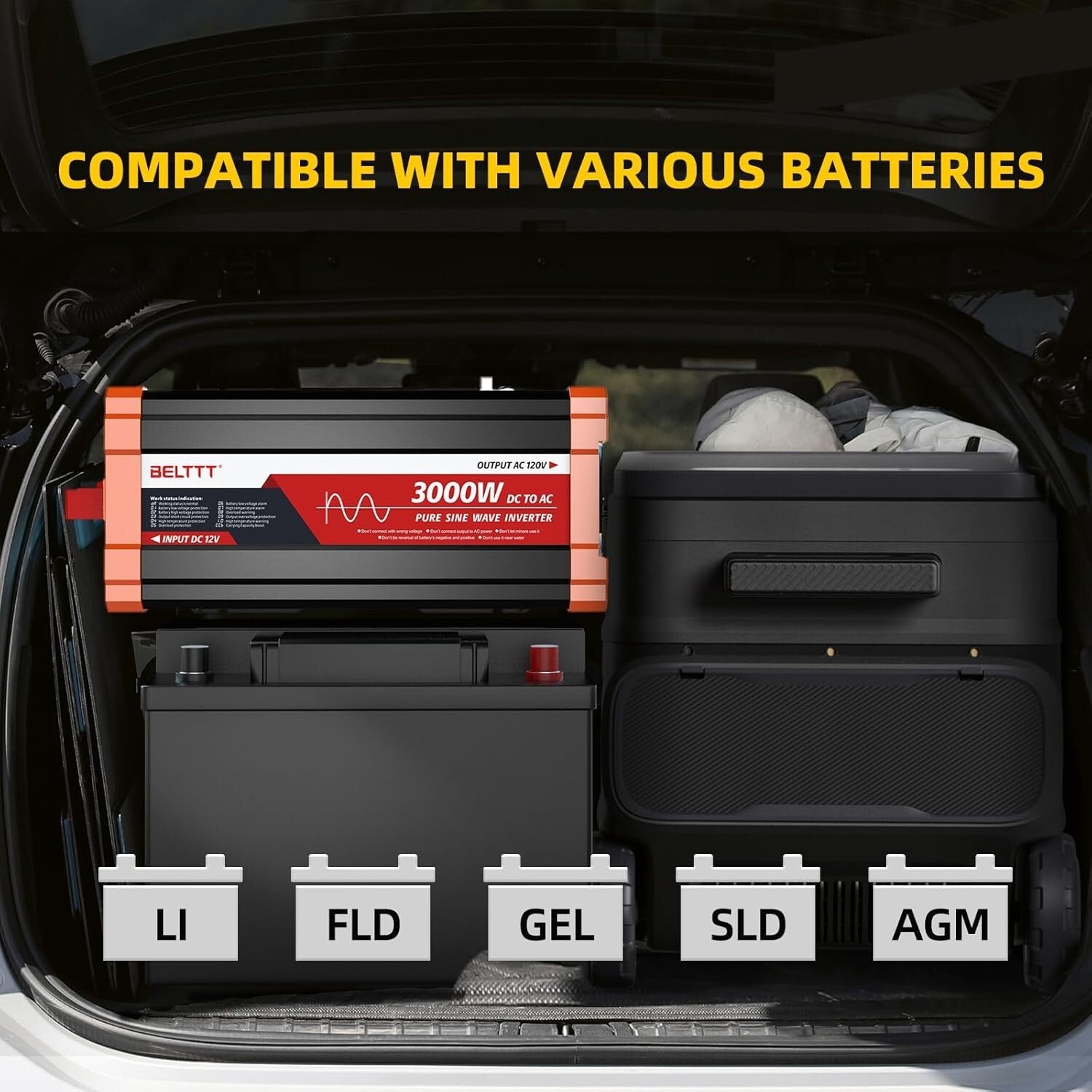 Intelligent 3000W Inverter with Smart LCD and Remote Control for Flexibility