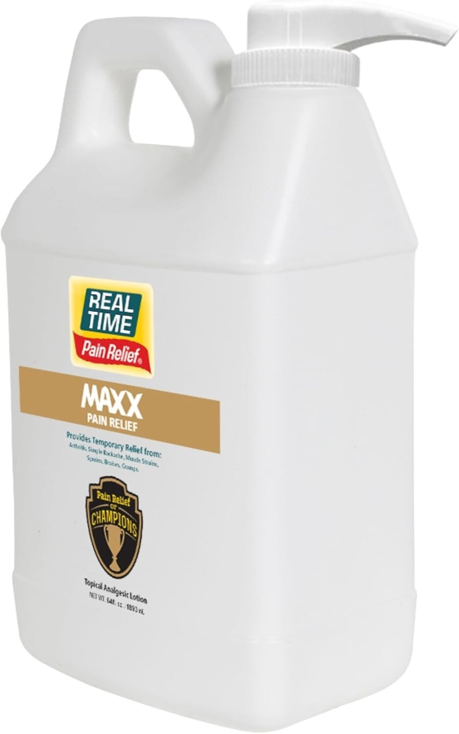 Professional Size MAXX Pain Relief - 64oz Formula for Arthritis and Muscle Pain