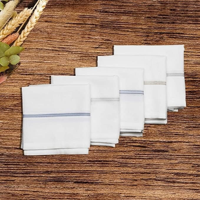 Premium 100% Cotton Handkerchiefs - Classic 44cm x 44cm Gentleman's Accessory