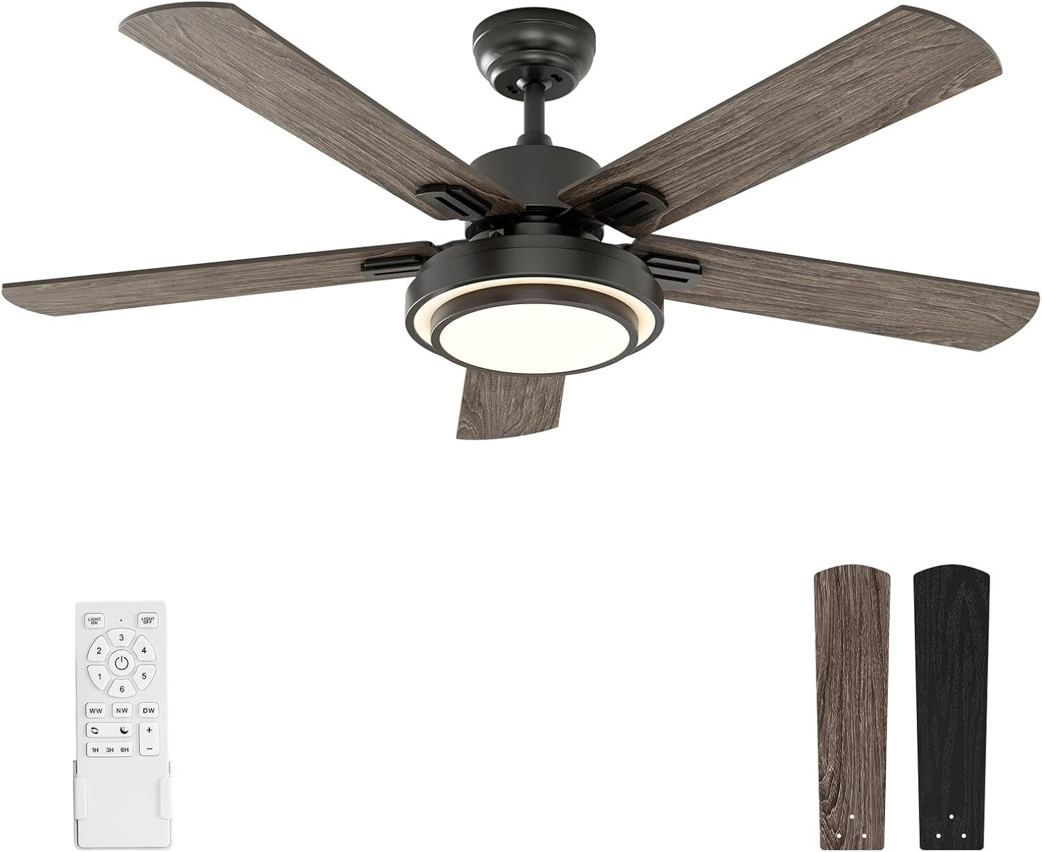Energy-Efficient 52 Inch Ceiling Fan with Noiseless DC Motor & Remote Control
