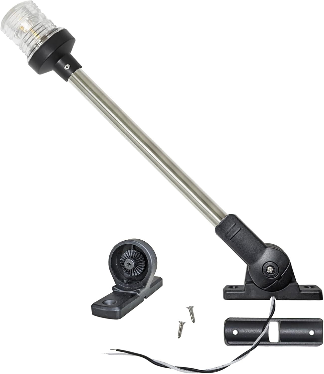 Exclusive 12V LED Anchor Light with Dual Adjustable Bases - Waterproof Design