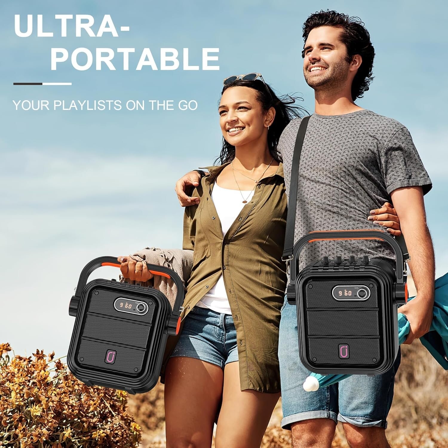 Rechargeable Karaoke Speaker Set with Dual Mics – Ideal for Home and Outdoors