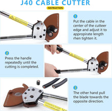 Load image into Gallery viewer, Professional Electrical Wire Cutter with Ratcheting Mechanism - 300 mm² Cutting