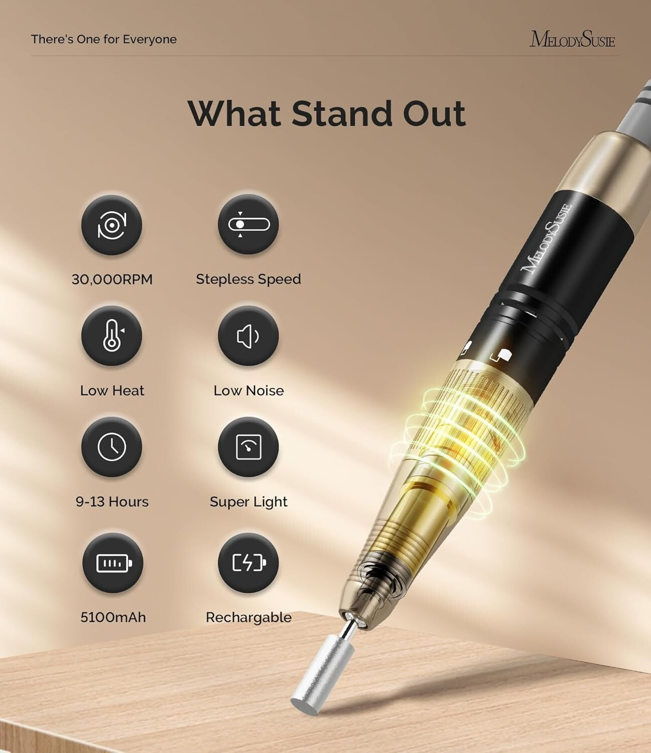 Artisan Electric Nail Drill with Rechargeable Battery - 30,000 RPM Performance