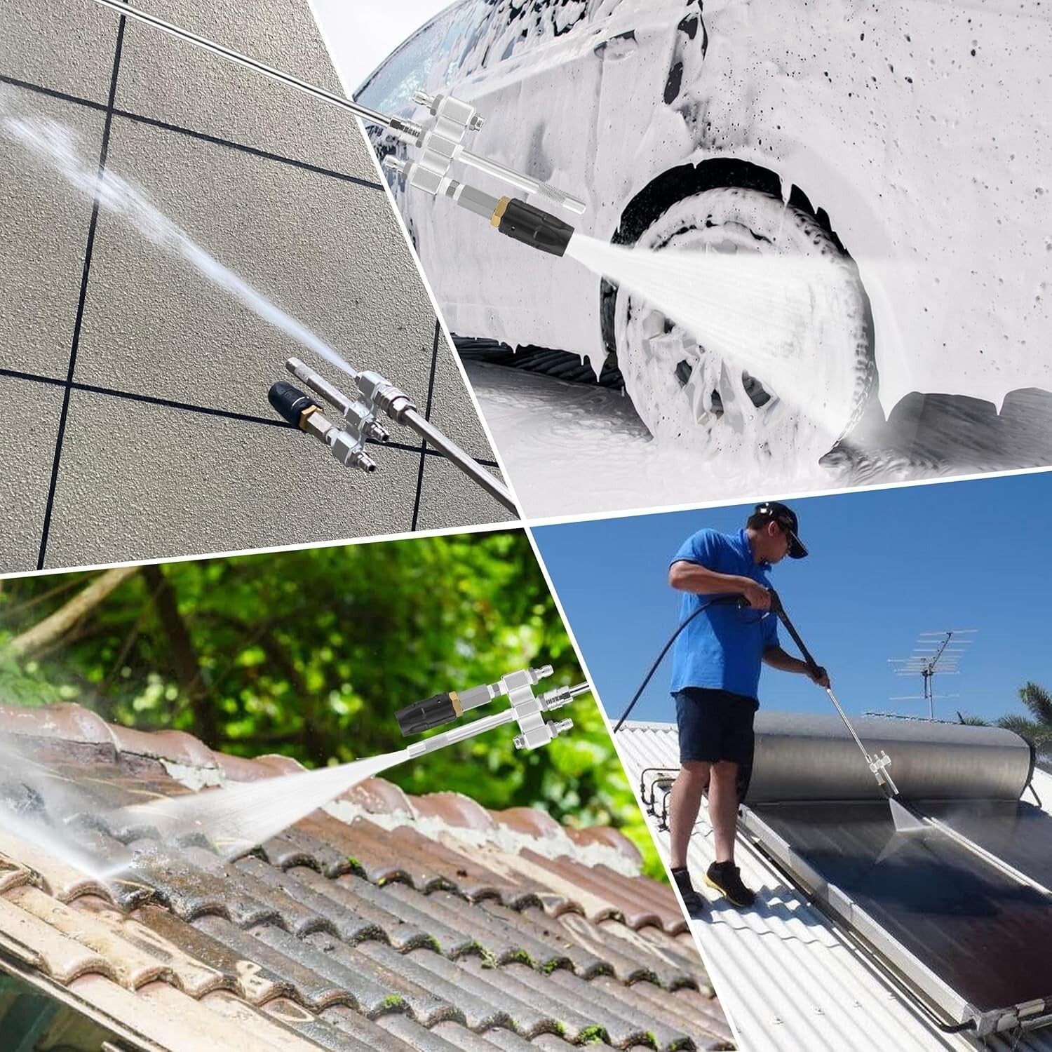 Stainless Steel M5 Twist Nozzle with Shooter Tip - Efficient Pressure Cleaning