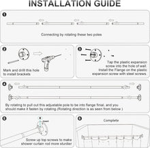 Load image into Gallery viewer, Sturdy Wall-Mounted Adjustable Curtain Rod - 29-93 Inches, Rustproof Design