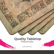 Load image into Gallery viewer, Rustic Tuscan-Plated Cork Placemats - Heat Resistant &amp; Easy to Clean Set of 4