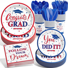 Load image into Gallery viewer, Celebratory 175 PCS Graduation Dinnerware - Easy Cleanup for Class of 2025