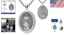 Load image into Gallery viewer, Handcrafted Sterling Silver Saint Necklace for Spiritual Protection - Unisex