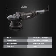 Load image into Gallery viewer, Professional 5-Inch Orbital Polisher for Cars with Variable Speed Functionality