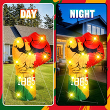 Load image into Gallery viewer, 6ft LED Inflatable Freedom Fist Decoration - Perfect for Juneteenth Celebrations