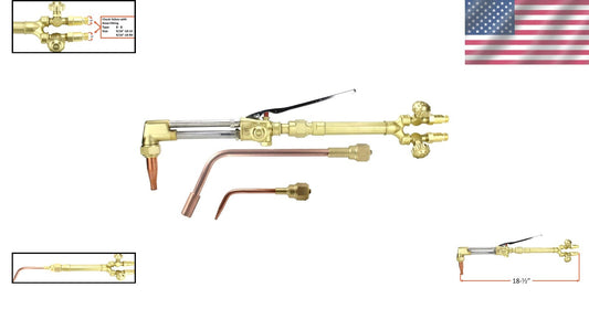 Versatile Victor-Compatible Oxy-Fuel Torch with Cutting, Welding & Heating Tips