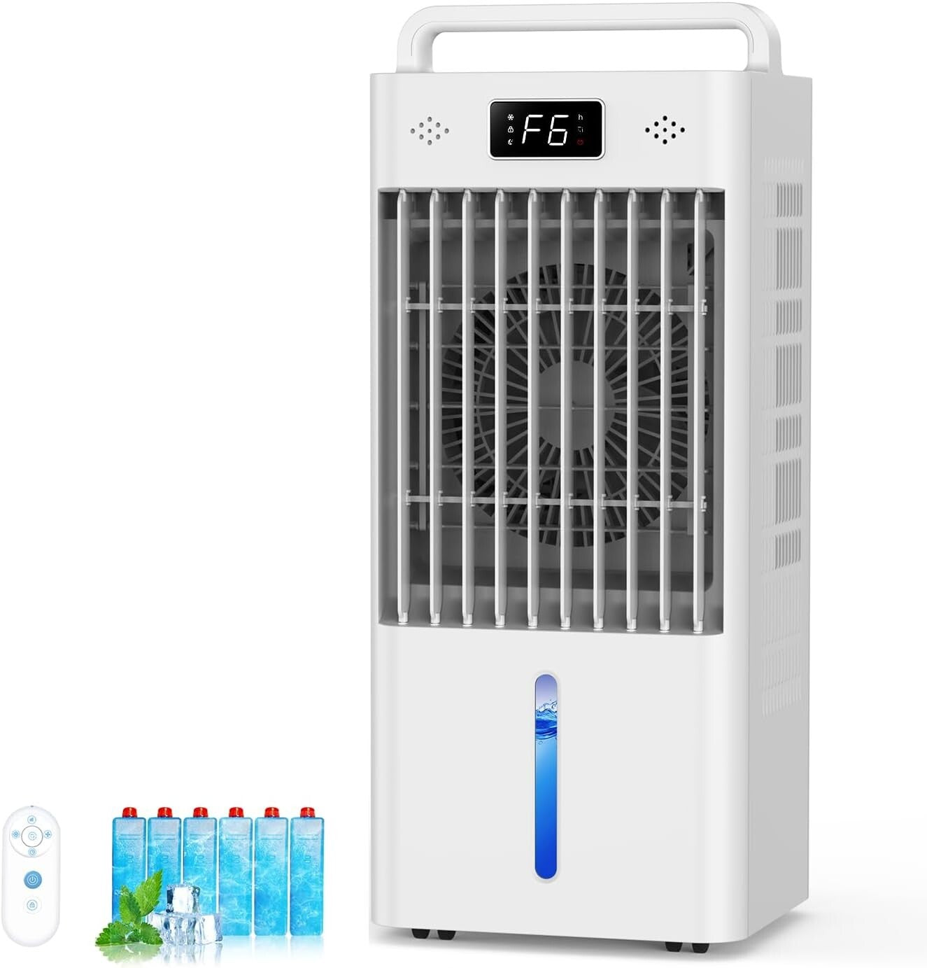 Quiet 3-Gal Evaporative Air Cooler with 6 Speeds – Perfect for Indoor Comfort