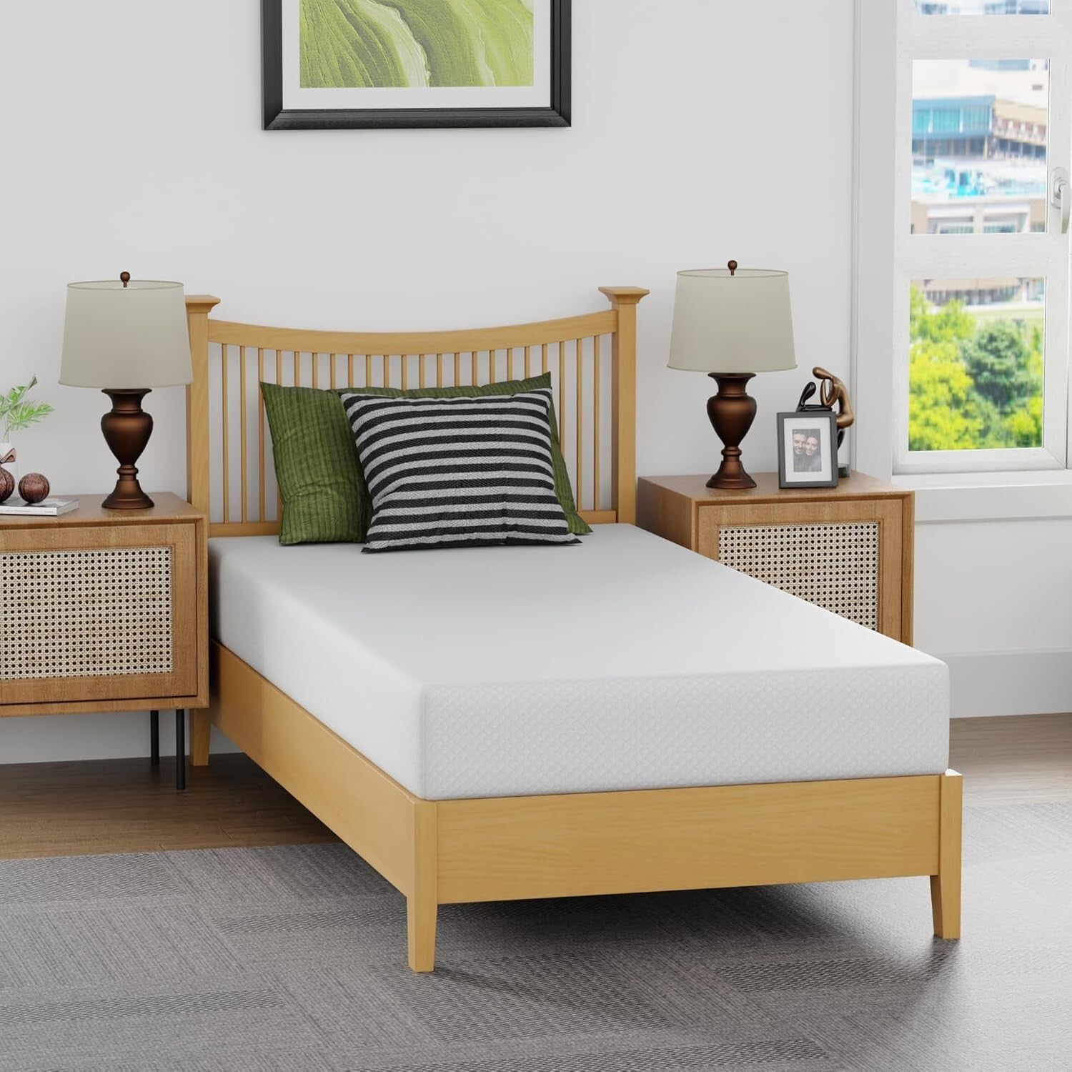 Breathable Twin Mattress: 8-Inch Gel Memory Foam for Supreme Pressure Relief