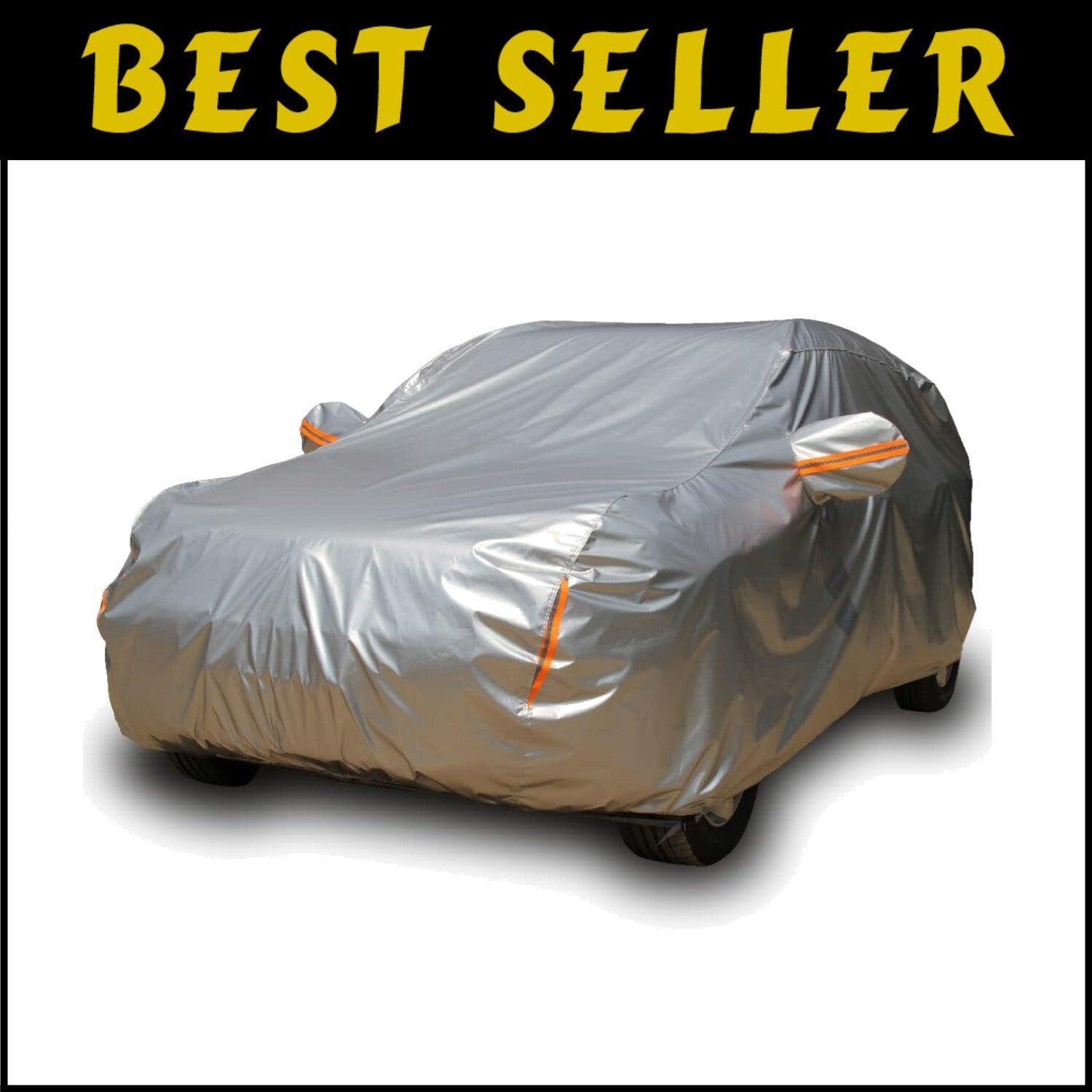 All-Weather Silver SUV Cover: Waterproof, Windproof & UV Layering Protection