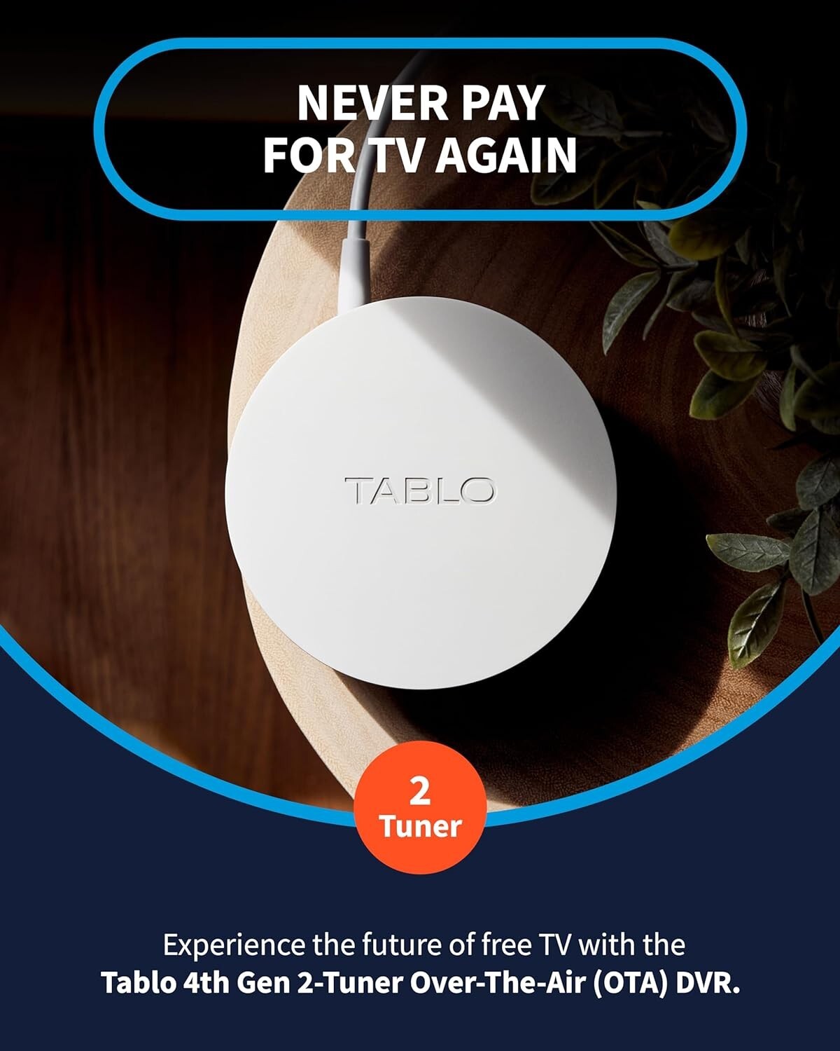 Cut the Cord: Tablo 4th Gen 2-Tuner Wi-Fi DVR for Live TV Recording & Streaming
