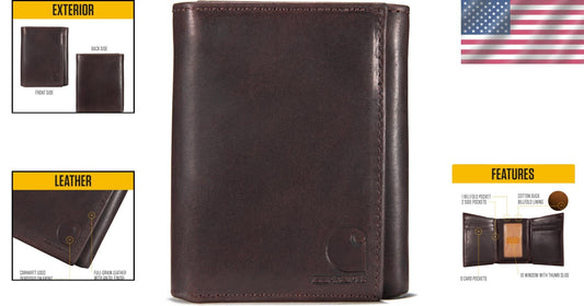 Men's Oil Tan Leather Wallet - Six Credit Card Slots for Modern Life