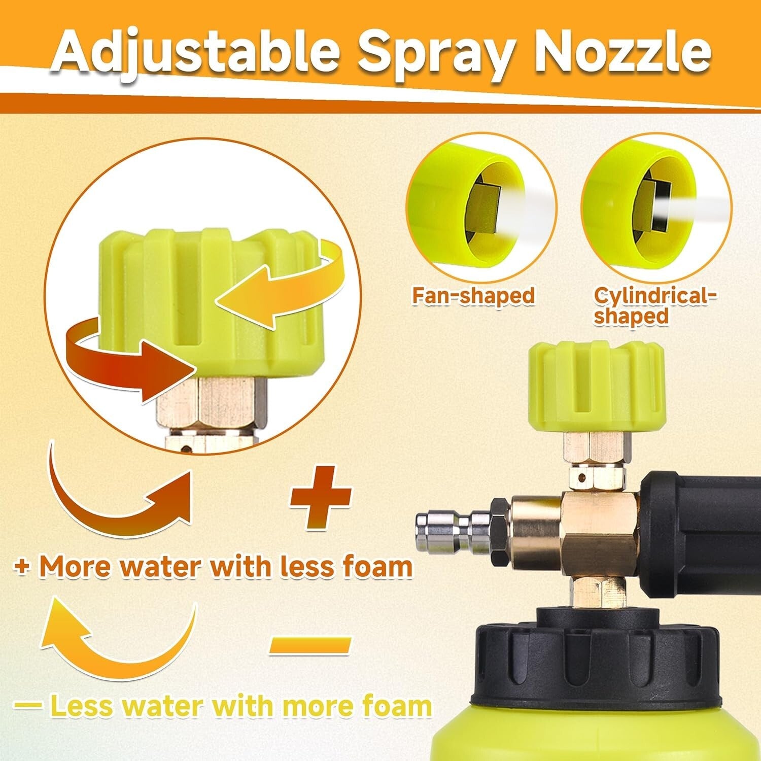 Durable High-Pressure Washer Gun and Foam Cannon Dual Connector Accessory