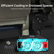 Load image into Gallery viewer, Portable 12V DC to 120V AC Power Inverter with Built-in USB and Multiple Outlets