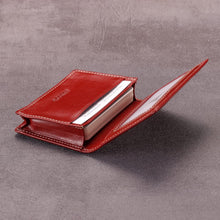 Load image into Gallery viewer, Compact Vintage Leather Business Card Holder - Stylish &amp; Functional Card Case