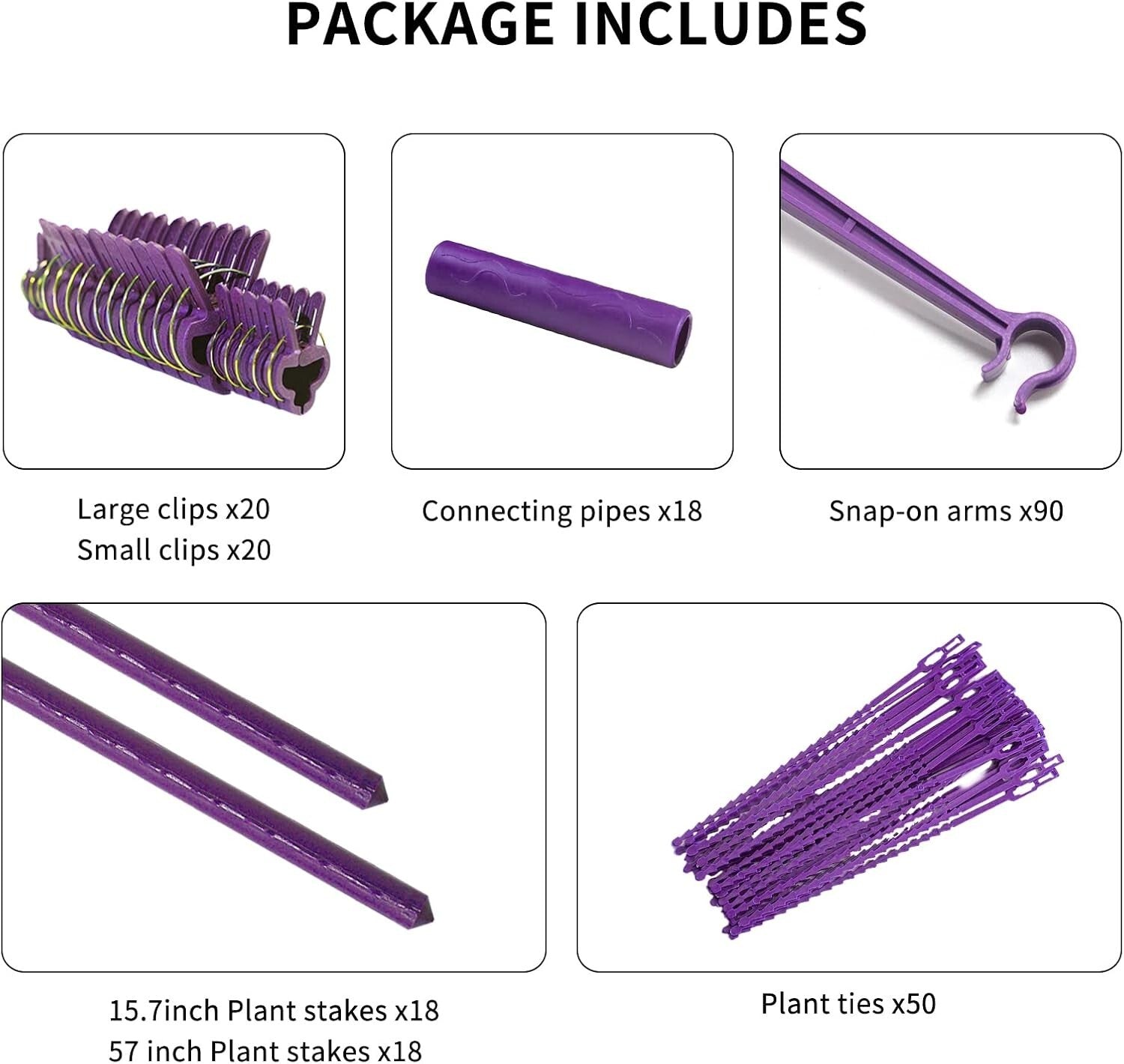 Triangular Tomato Cage Set - 73” Adjustable Garden Stakes for Plant Support