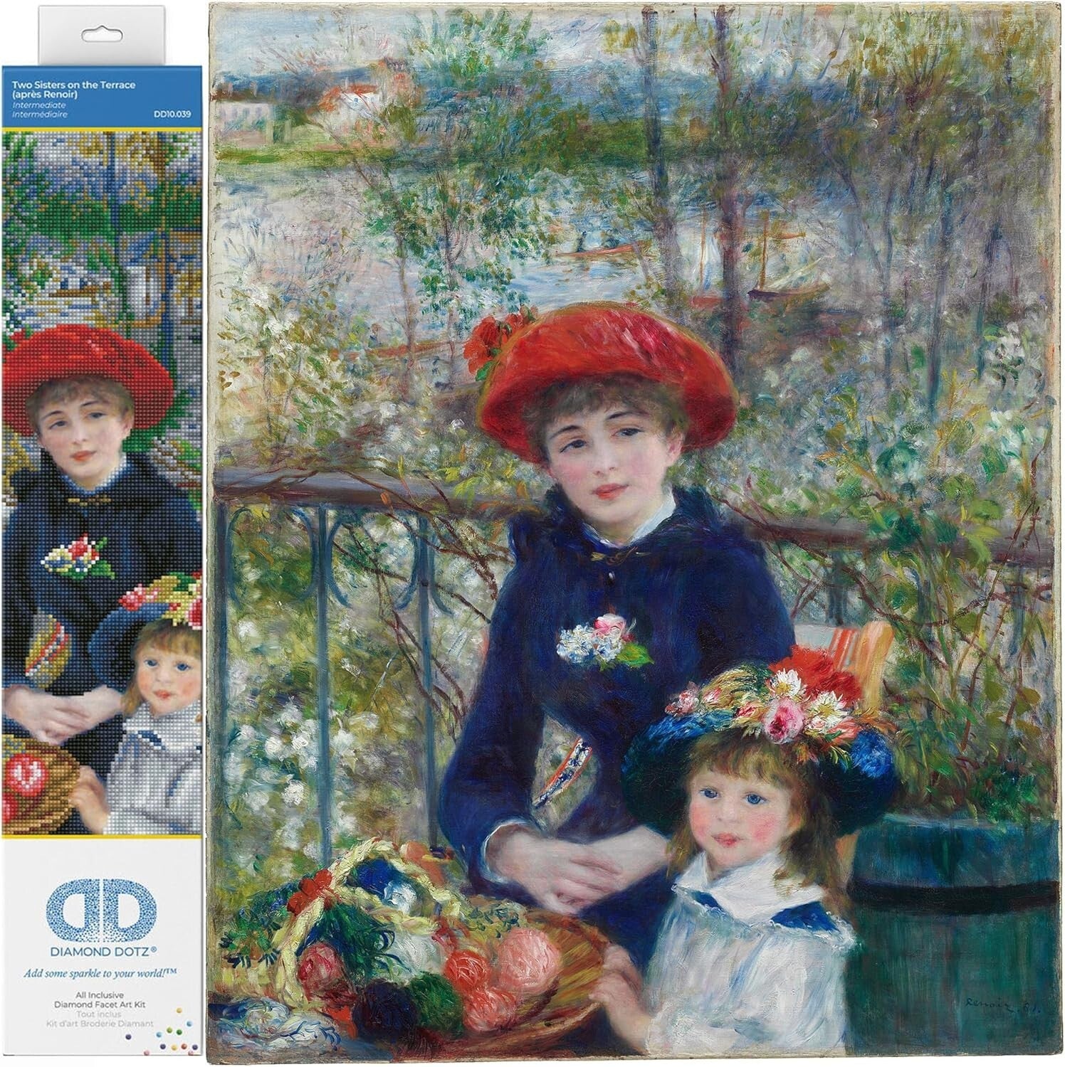 Renoir's Two Sisters Diamond Painting Kit for Adults - Relaxing Creative Craft