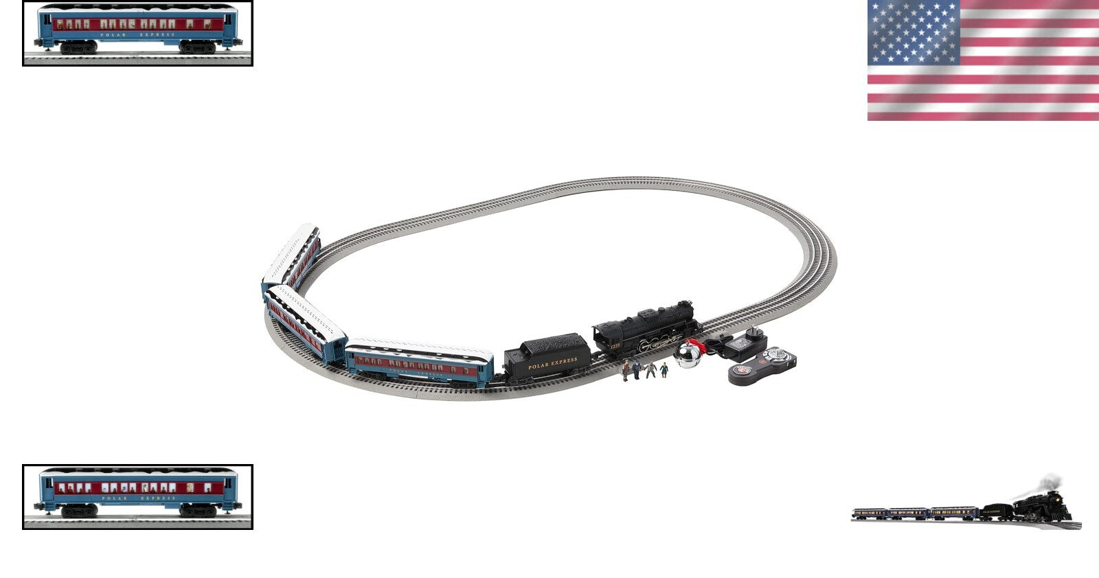 All-in-One Polar Express Model Train Set with Bluetooth and Custom Announcements