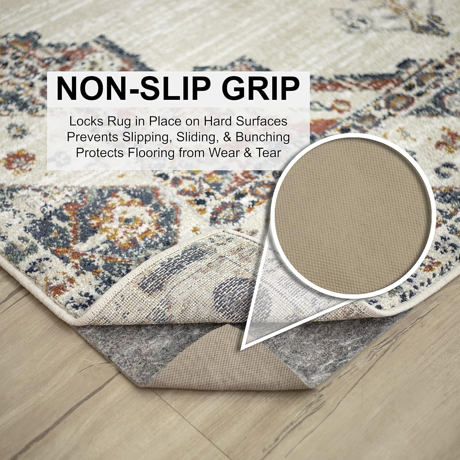 Eco-Friendly 8' x 10' Non-Slip Rug Gripper - 1/4" Thick for All Floors