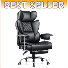 Load image into Gallery viewer, Big &amp; Tall Executive Chair with Soft Armrests, Adjustable &amp; Versatile