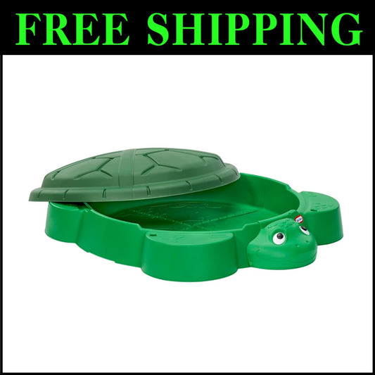 Outdoor Turtle Sandbox with 4 Built-in Seats - Perfect for Imaginative Play