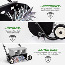 Load image into Gallery viewer, Compact 18-Inch Lawn Aerator with Weight Tray for Improved Soil Penetration
