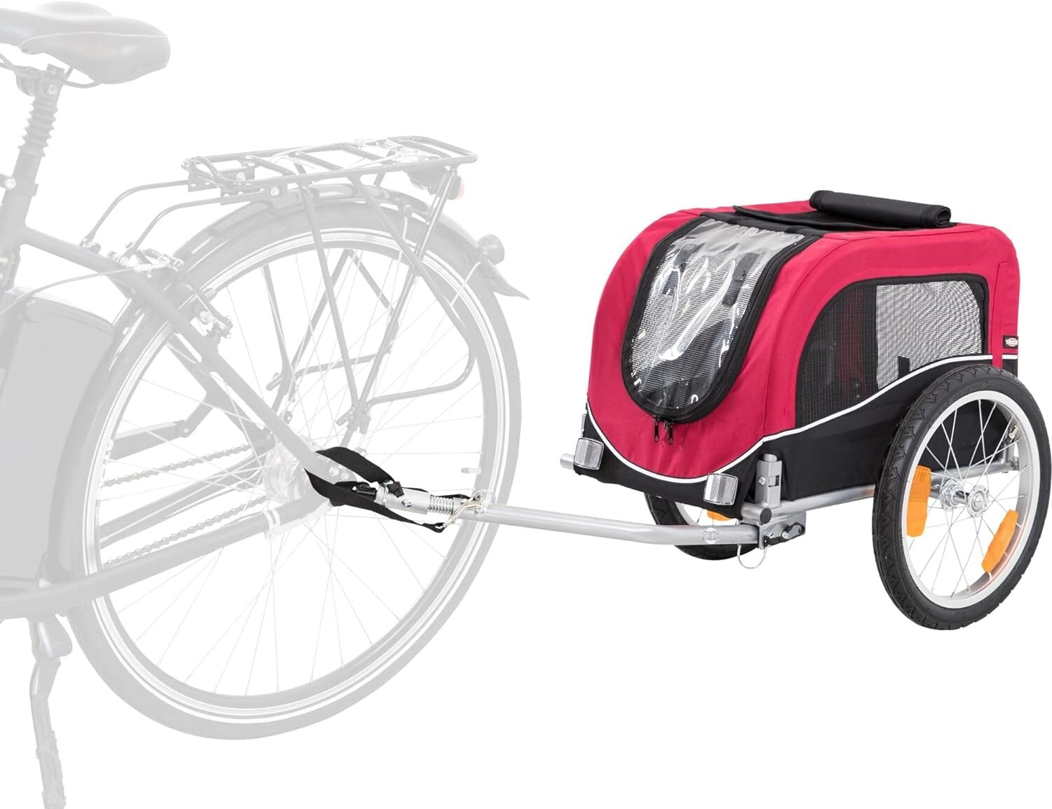 Dog Bike Trailer for Small Dogs Up to 33 lbs - Safety and Comfort in Red